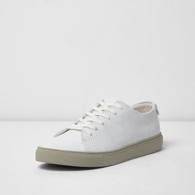 White perforated trainers